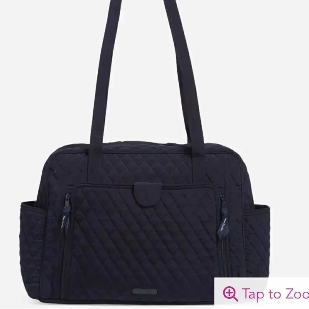 Vera Bradley Factory Style Baby Bag in Microfiber Classic Navy NWT